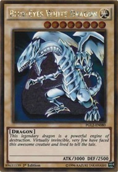 Blue Eyes White Dragon Premium Gold: Return of the Bling Yu-Gi-Oh! card