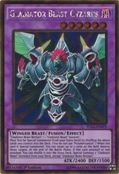 Gladiator Beast Gyzarus Premium Gold: Return of the Bling Yu-Gi-Oh! card
