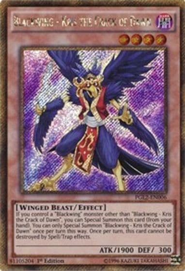 Blackwing Kris the Crack of Dawn Premium Gold: Return of the Bling Yu-Gi-Oh! card
