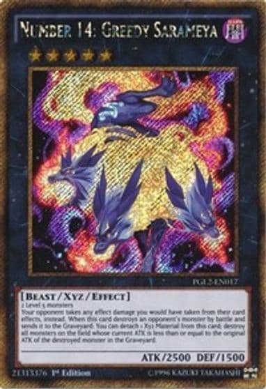 Number 14 Greedy Sarameya Premium Gold: Return of the Bling Yu-Gi-Oh! card