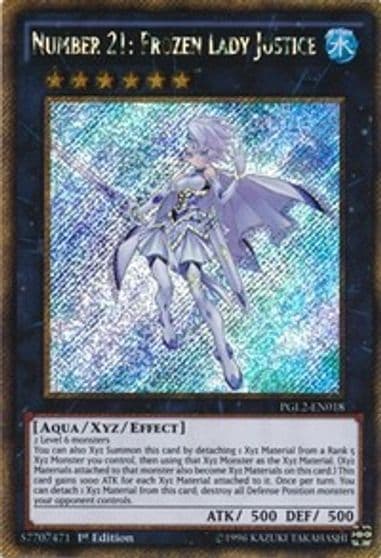 Number 21 Frozen Lady Justice Premium Gold: Return of the Bling Yu-Gi-Oh! card