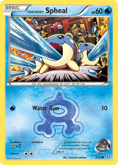 Team Aqua's Spheal Double Crisis Pokemon card
