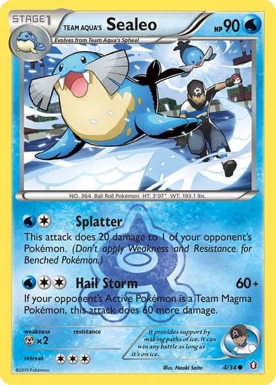 Team Aqua's Sealeo Double Crisis Pokemon card