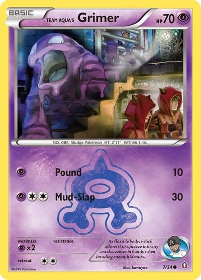 Team Aqua's Grimer Double Crisis Pokemon card