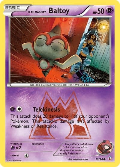 Team Magma's Baltoy Double Crisis Pokemon card