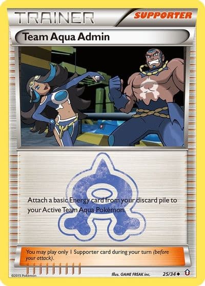 Team Aqua Admin Double Crisis Pokemon card