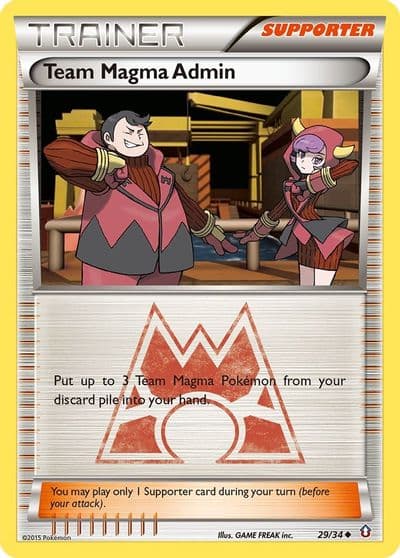 Team Magma Admin Double Crisis Pokemon card