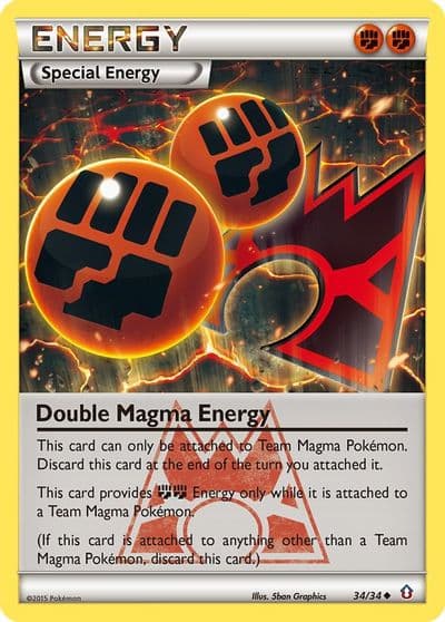 Double Magma Energy Double Crisis Pokemon card