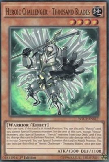 Heroic Challenger Thousand Blades World Superstars Yu-Gi-Oh! card