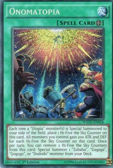 Onomatopia World Superstars Yu-Gi-Oh! card
