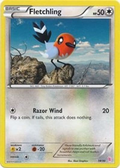 Fletchling (#19) XY Trainer Kit: Sylveon & Noivern Pokemon card
