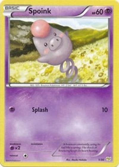 Spoink XY Trainer Kit: Sylveon & Noivern Pokemon card