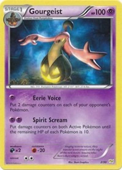 Gourgeist XY Trainer Kit: Sylveon & Noivern Pokemon card