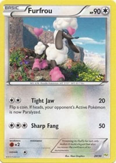Furfrou (#20 - Noivern) XY Trainer Kit: Sylveon & Noivern Pokemon card