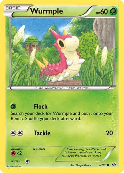 Wurmple XY - Roaring Skies Pokemon card
