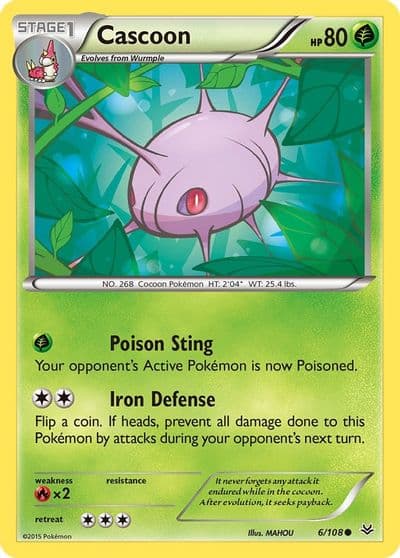 Cascoon XY - Roaring Skies Pokemon card