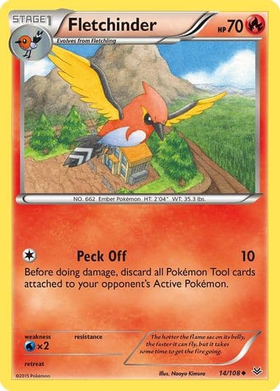 Fletchinder XY - Roaring Skies Pokemon card