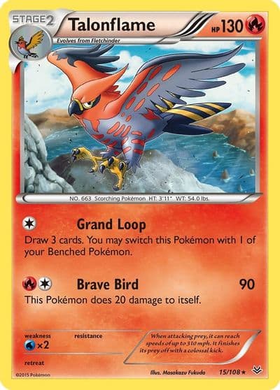 Talonflame XY - Roaring Skies Pokemon card