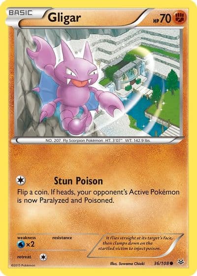 Gligar XY - Roaring Skies Pokemon card
