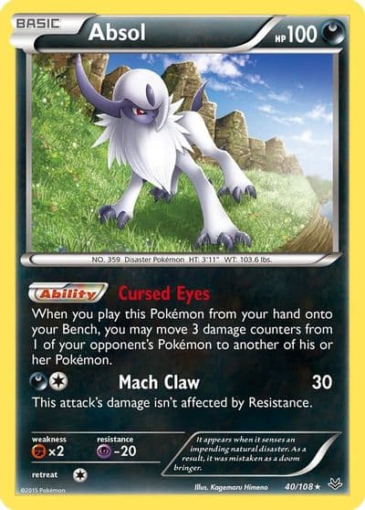 Absol XY - Roaring Skies Pokemon card