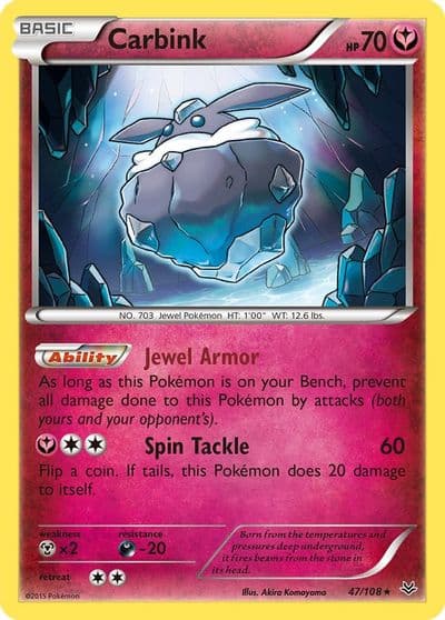 Carbink XY - Roaring Skies Pokemon card
