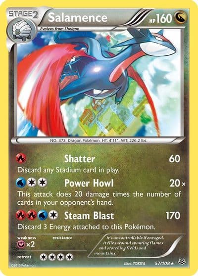 Salamence XY - Roaring Skies Pokemon card