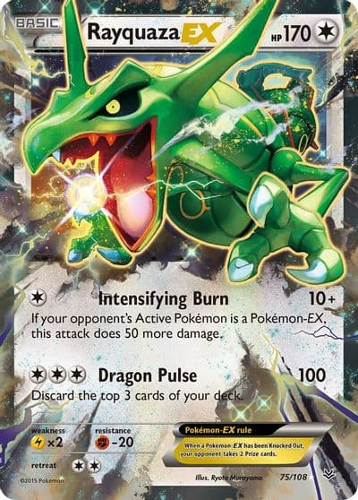 Rayquaza EX (75) XY - Roaring Skies Pokemon card