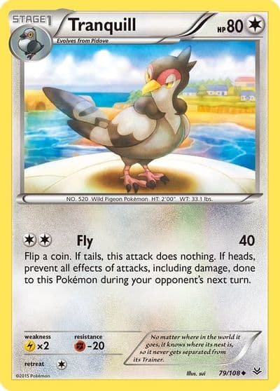 Tranquill XY - Roaring Skies Pokemon card