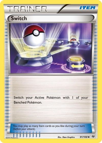 Switch XY - Roaring Skies Pokemon card
