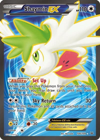 Shaymin EX (106 Full Art) XY - Roaring Skies Pokemon card
