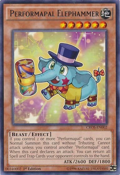 Performapal Elephammer Crossed Souls Yu-Gi-Oh! card