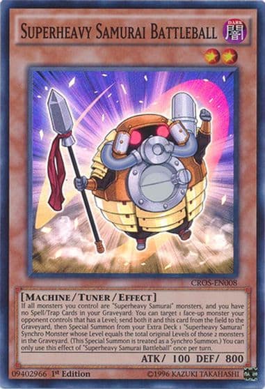 Superheavy Samurai Battleball Crossed Souls Yu-Gi-Oh! card