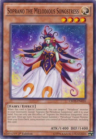 Soprano the Melodious Songstress Crossed Souls Yu-Gi-Oh! card