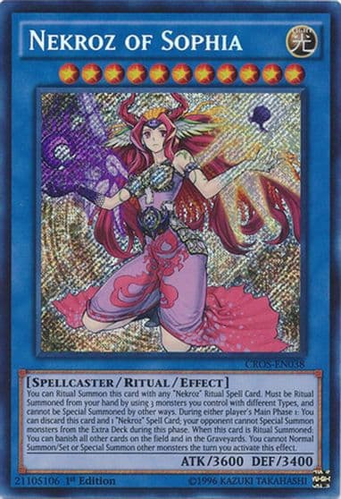 Nekroz of Sophia Crossed Souls Yu-Gi-Oh! card
