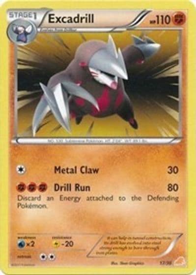 Excadrill (#17 Non-Holo) BW Trainer Kit: Excadrill & Zoroark Pokemon card