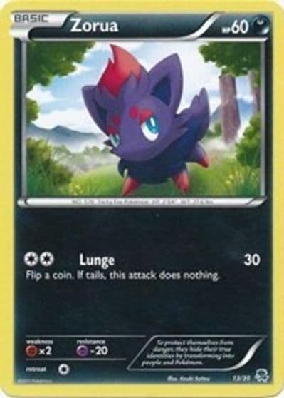 Zorua (#13) BW Trainer Kit: Excadrill & Zoroark Pokemon card