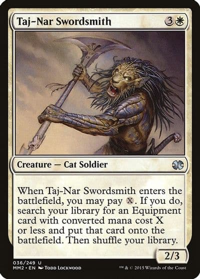 Taj Nar Swordsmith Modern Masters 2015 Magic card