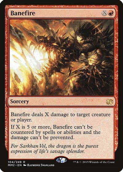 Banefire Modern Masters 2015 Magic card