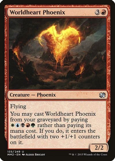 Worldheart Phoenix Modern Masters 2015 Magic card