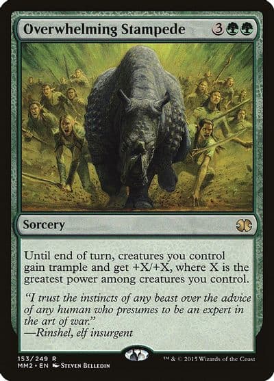 Overwhelming Stampede Modern Masters 2015 Magic card