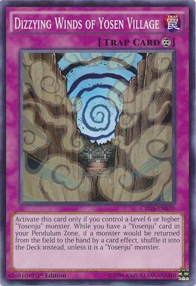Dizzying Winds of Yosen Village Crossed Souls Yu-Gi-Oh! card