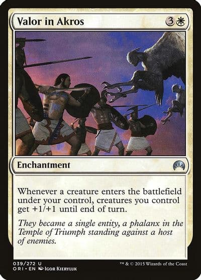 Valor in Akros Magic Origins Magic card