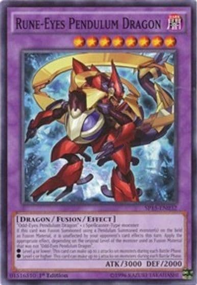 Rune Eyes Pendulum Dragon Common Star Pack ARC-V Yu-Gi-Oh! card