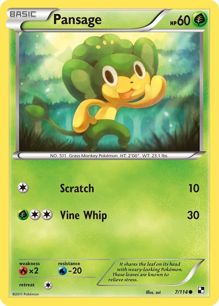 Pansage (Energy Holo) Miscellaneous Cards & Products Pokemon card