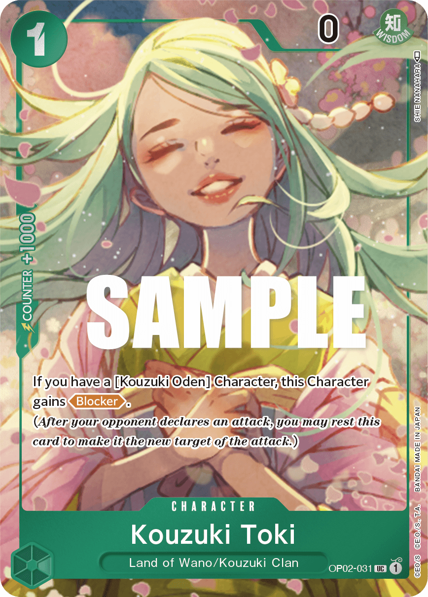 Kouzuki Toki (Box Topper) Paramount War One Piece card