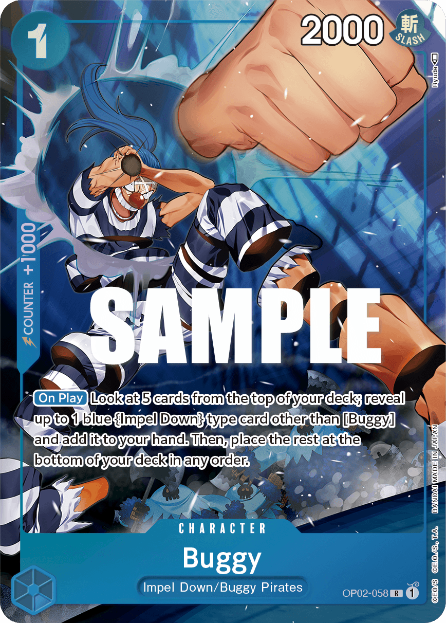 Buggy (Alternate Art) Paramount War One Piece card