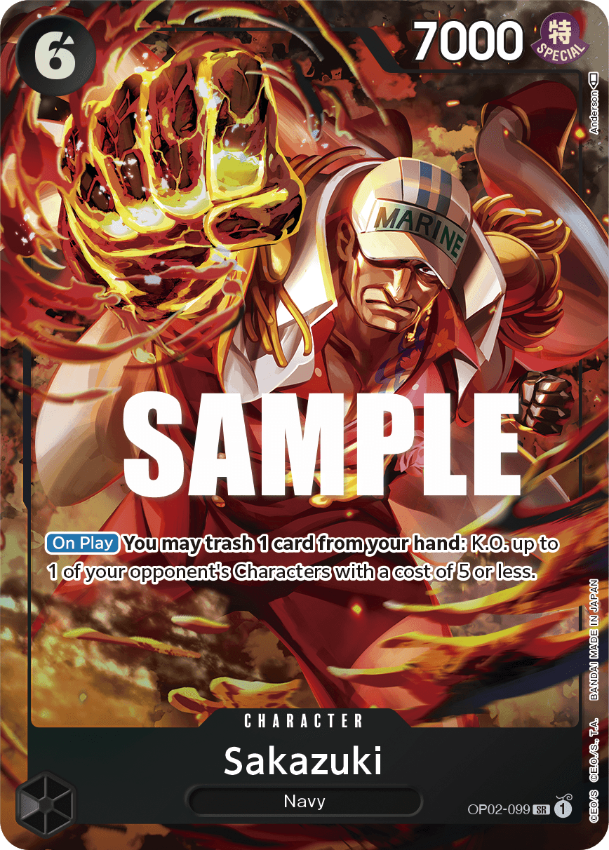 Sakazuki (Alternate Art) Paramount War One Piece card